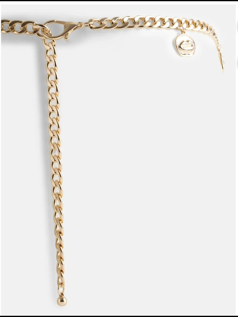 Devil Wears Prada Gold-Tone Twisted Chain Charm Belt